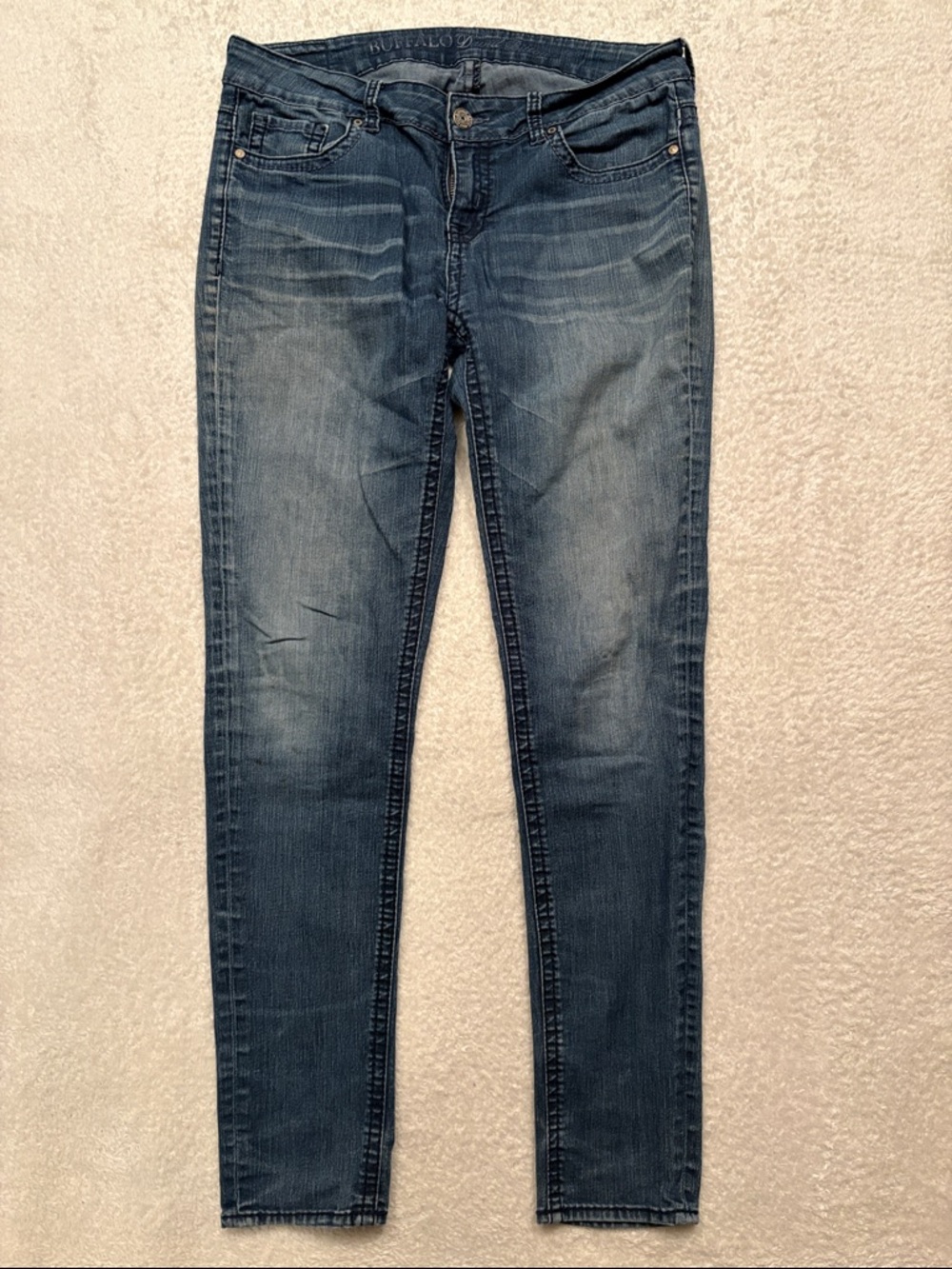 Buffalo David Bitton Women's Skinny Jeans in Dark Blue Wash